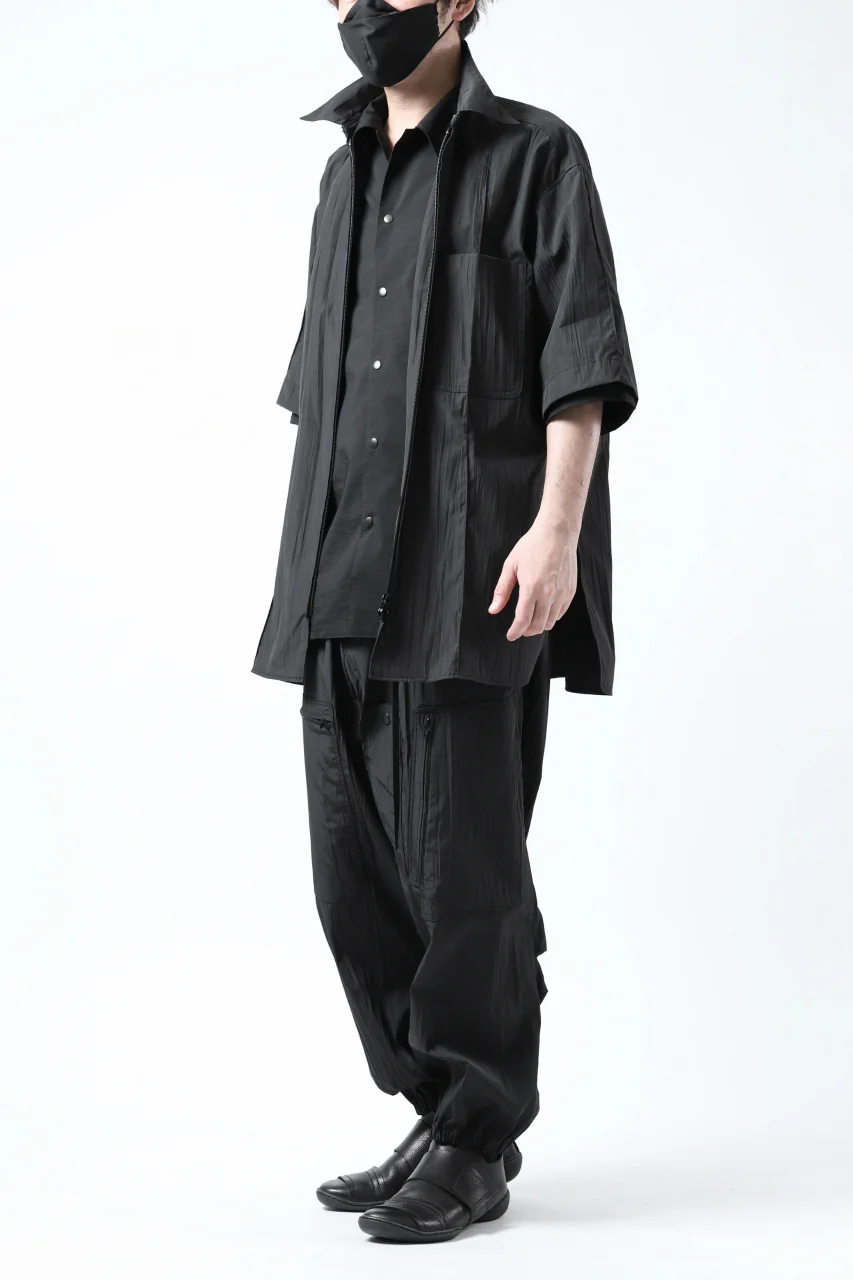 Y's.... WRINKLE TEXTURE TACTICAL PANTS (BLACK) - Image 43