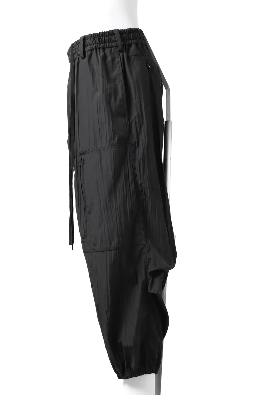 Y's.... WRINKLE TEXTURE TACTICAL PANTS (BLACK) - Image 7