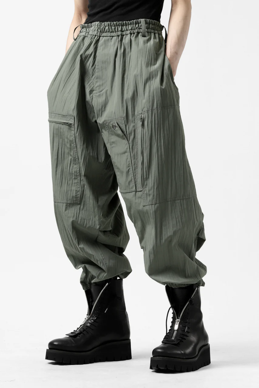 Y's.... WRINKLE TEXTURE TACTICAL PANTS (KHAKI) - Image 2