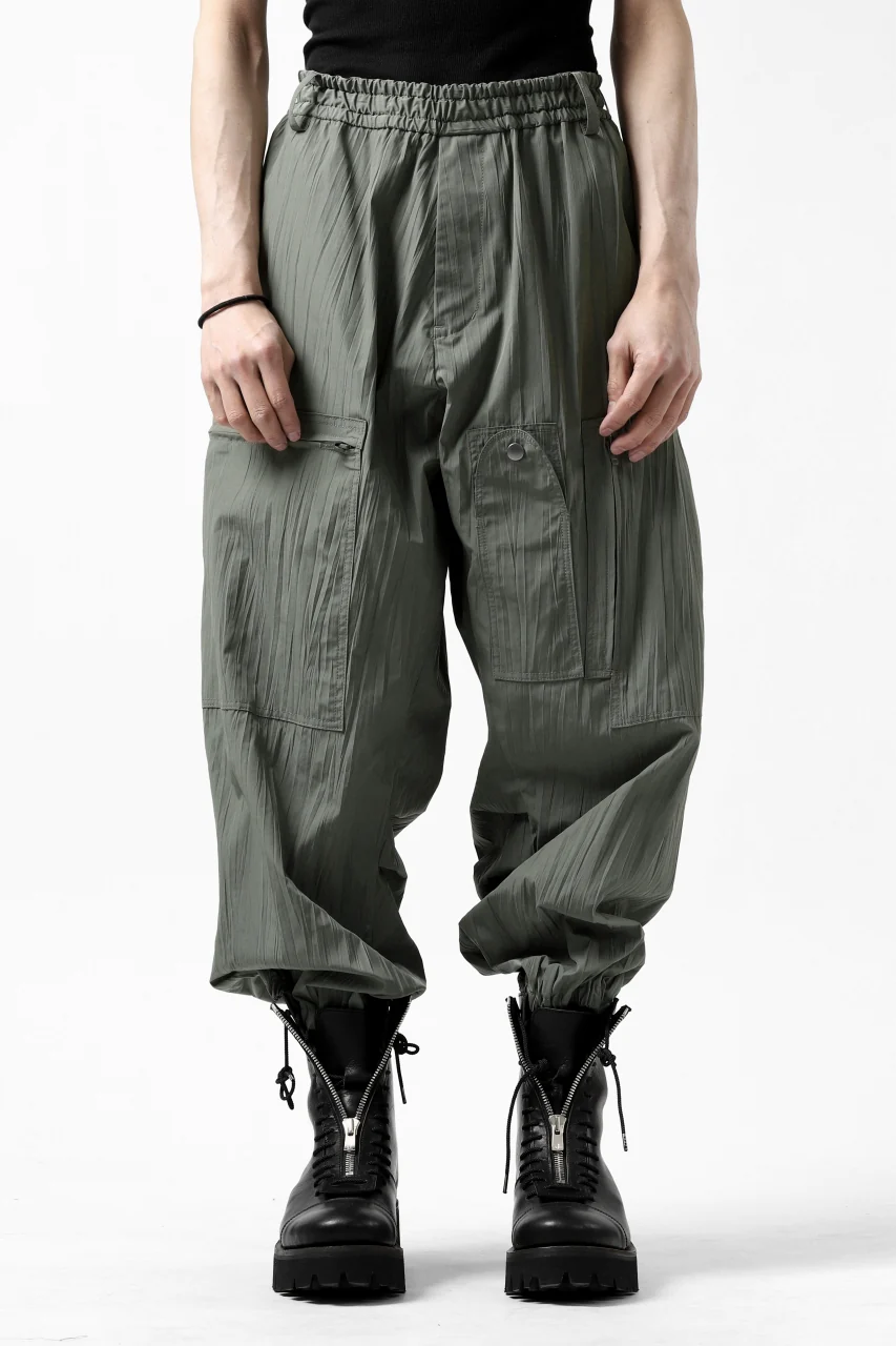 Y's.... WRINKLE TEXTURE TACTICAL PANTS (KHAKI) - Image 3