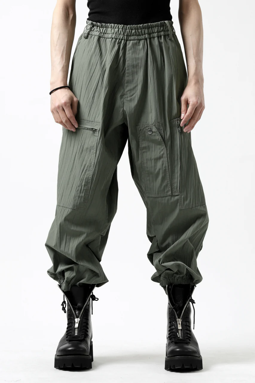 Y's.... WRINKLE TEXTURE TACTICAL PANTS (KHAKI) - Image 4