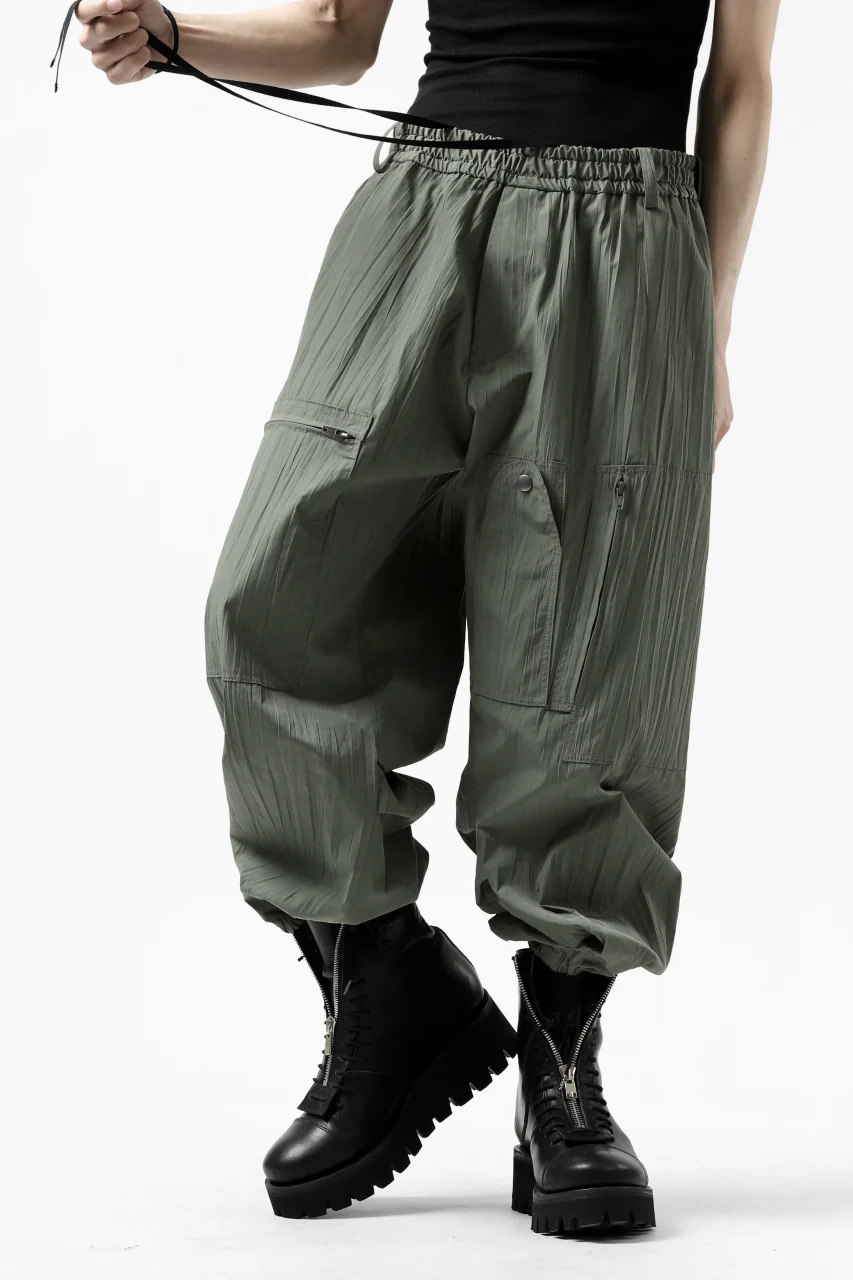 Y's.... WRINKLE TEXTURE TACTICAL PANTS (KHAKI) - Image 8