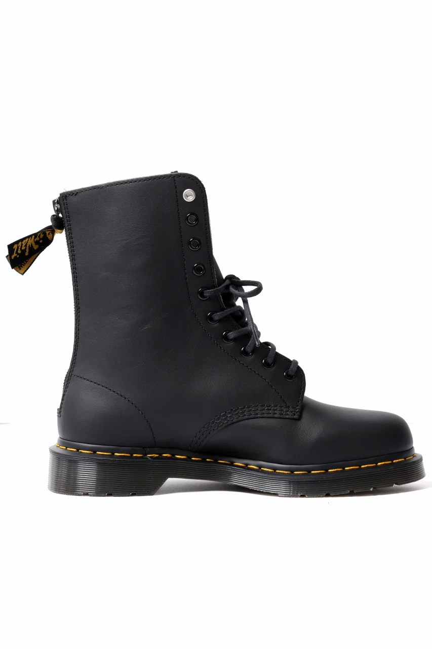 Y's x Dr. Martens 10-EYES BACK ZIP BOOTS 1490 / SMOOTH COWHIDE (BLACK) - Image 13
