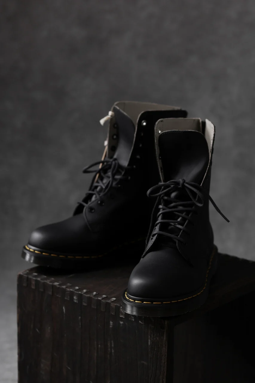 Y's x Dr. Martens 10-EYES BACK ZIP BOOTS 1490 / SMOOTH COWHIDE (BLACK) - Image 18