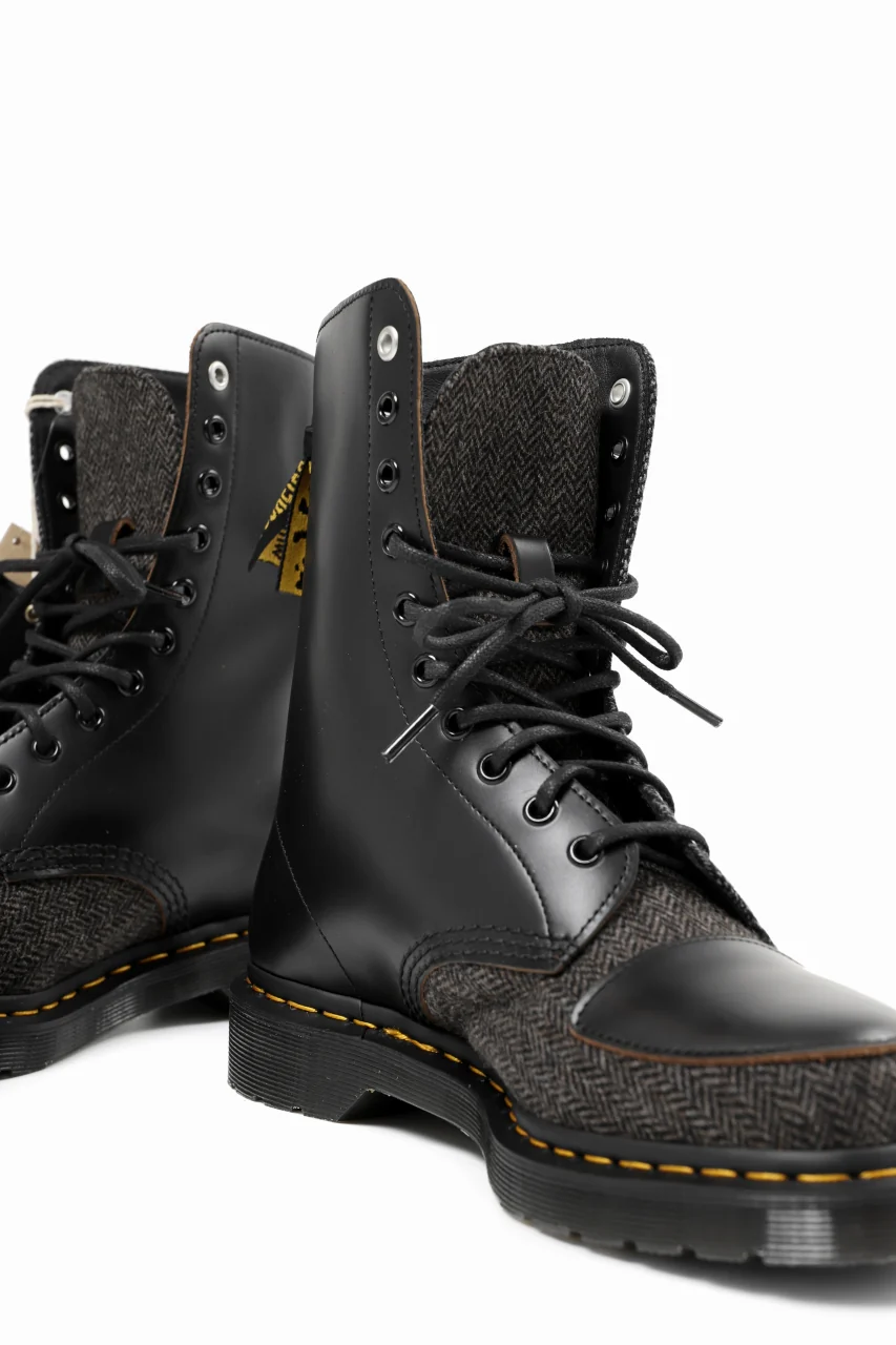 Y's x Dr. Martens 10-EYES BACK ZIP BOOTS / MOON FABRIC (BLACK) - Image 12