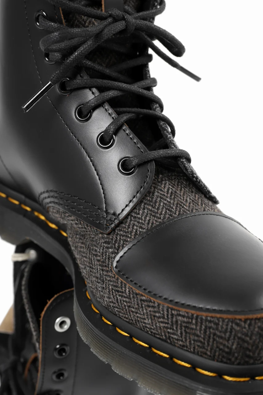 Y's x Dr. Martens 10-EYES BACK ZIP BOOTS / MOON FABRIC (BLACK) - Image 15