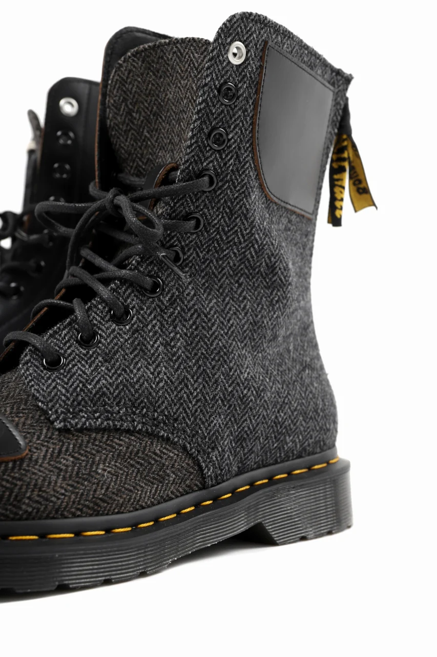 Y's x Dr. Martens 10-EYES BACK ZIP BOOTS / MOON FABRIC (BLACK) - Image 16