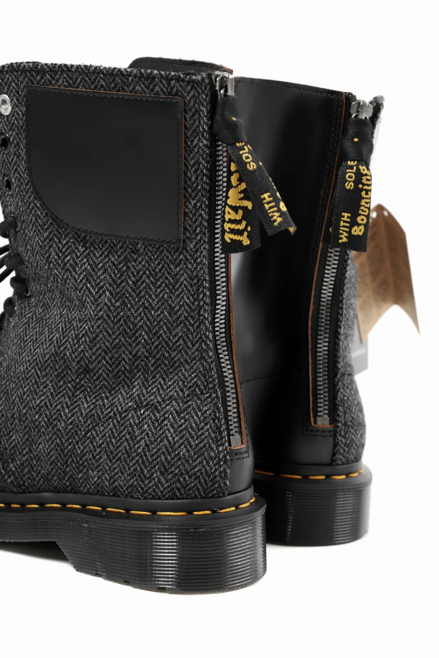 Y's x Dr. Martens 10-EYES BACK ZIP BOOTS / MOON FABRIC (BLACK) - Image 18