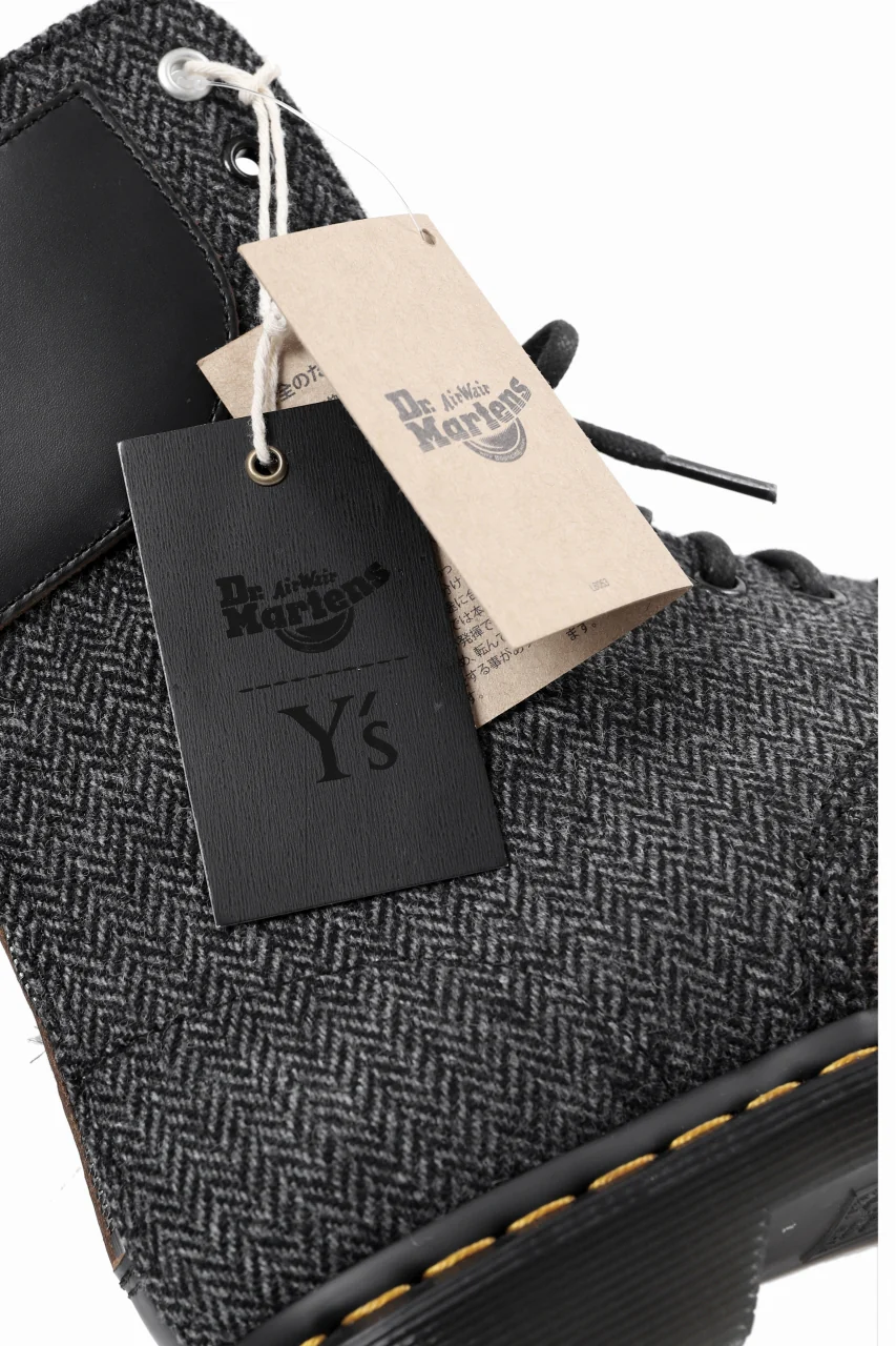 Y's x Dr. Martens 10-EYES BACK ZIP BOOTS / MOON FABRIC (BLACK) - Image 20