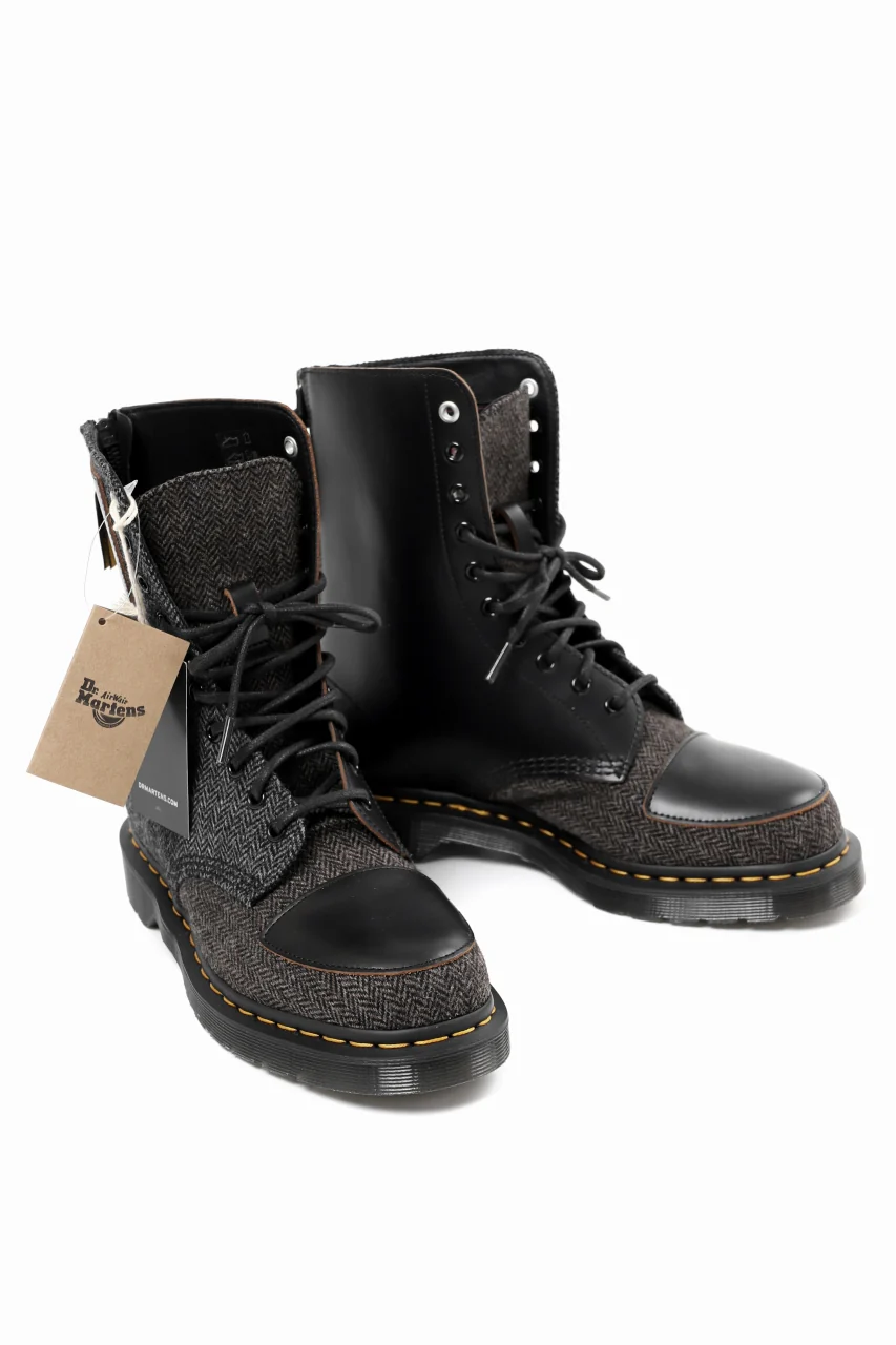 Y's x Dr. Martens 10-EYES BACK ZIP BOOTS / MOON FABRIC (BLACK) - Image 3
