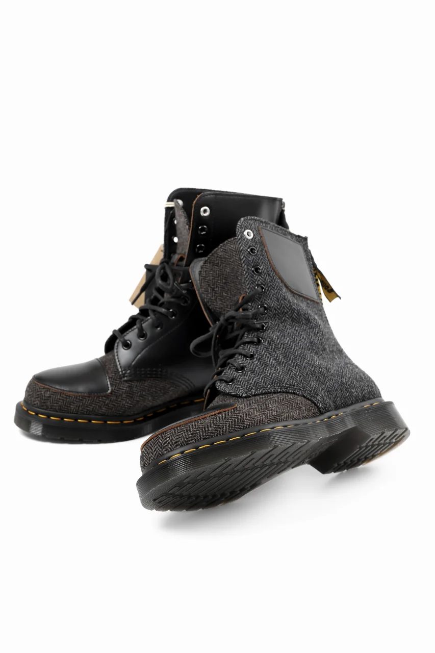 Y's x Dr. Martens 10-EYES BACK ZIP BOOTS / MOON FABRIC (BLACK) - Image 4