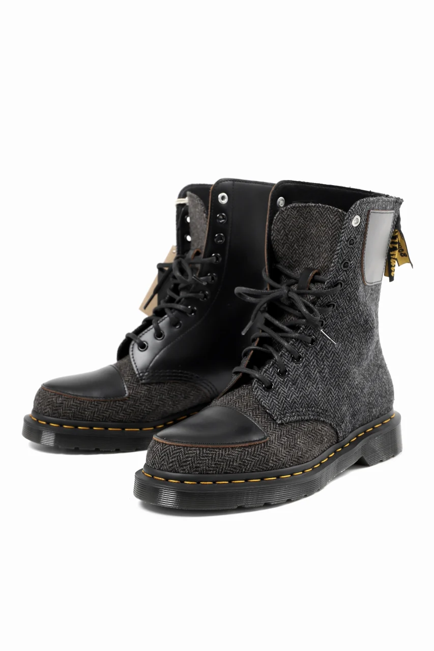 Y's x Dr. Martens 10-EYES BACK ZIP BOOTS / MOON FABRIC (BLACK) - Image 7
