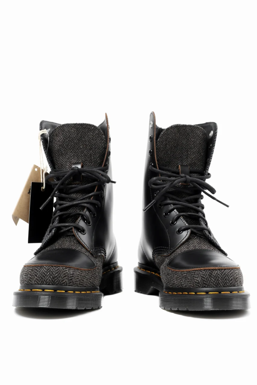 Y's x Dr. Martens 10-EYES BACK ZIP BOOTS / MOON FABRIC (BLACK) - Image 8