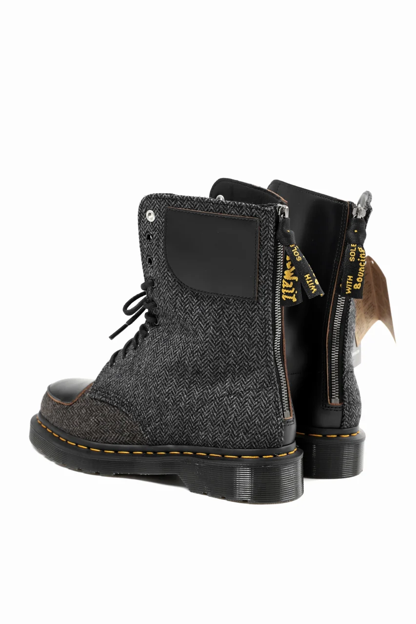 Y's x Dr. Martens 10-EYES BACK ZIP BOOTS / MOON FABRIC (BLACK) - Image 9