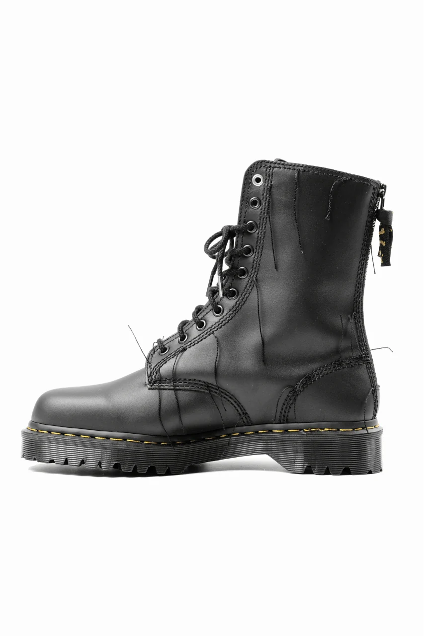 Y's x Dr. Martens 10 EYES BACK ZIP THREAD BOOTS (BLACK) - Image 2