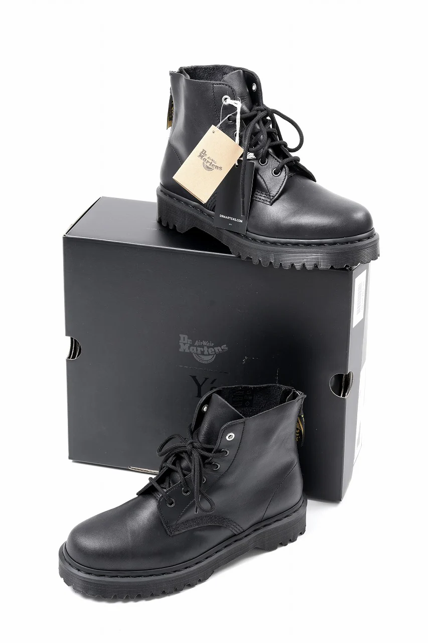 Y's x Dr. Martens 6 EYES BACK ZIP BOOTS 101 / CLASSIC CALF LEATHER (BLACK) - Image 10