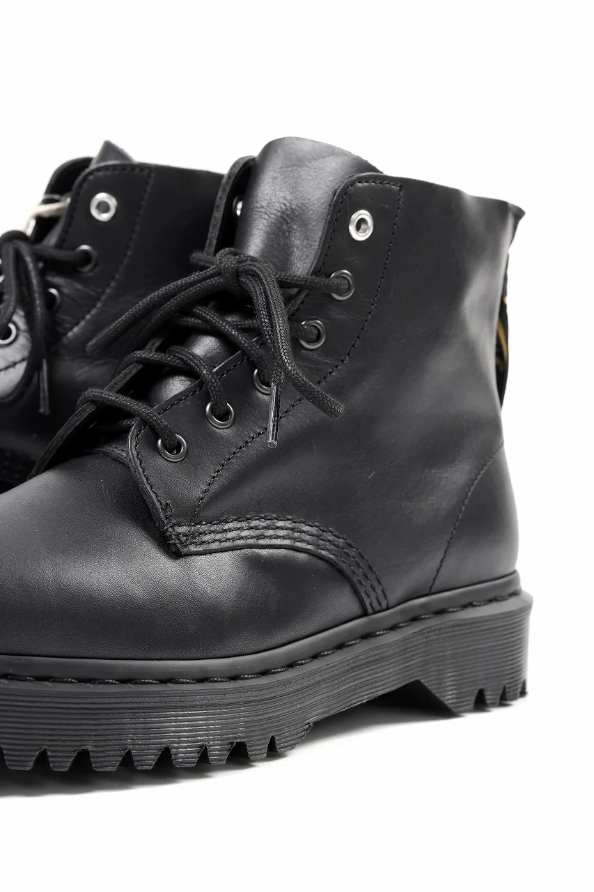 Y's x Dr. Martens 6 EYES BACK ZIP BOOTS 101 / CLASSIC CALF LEATHER (BLACK) - Image 12