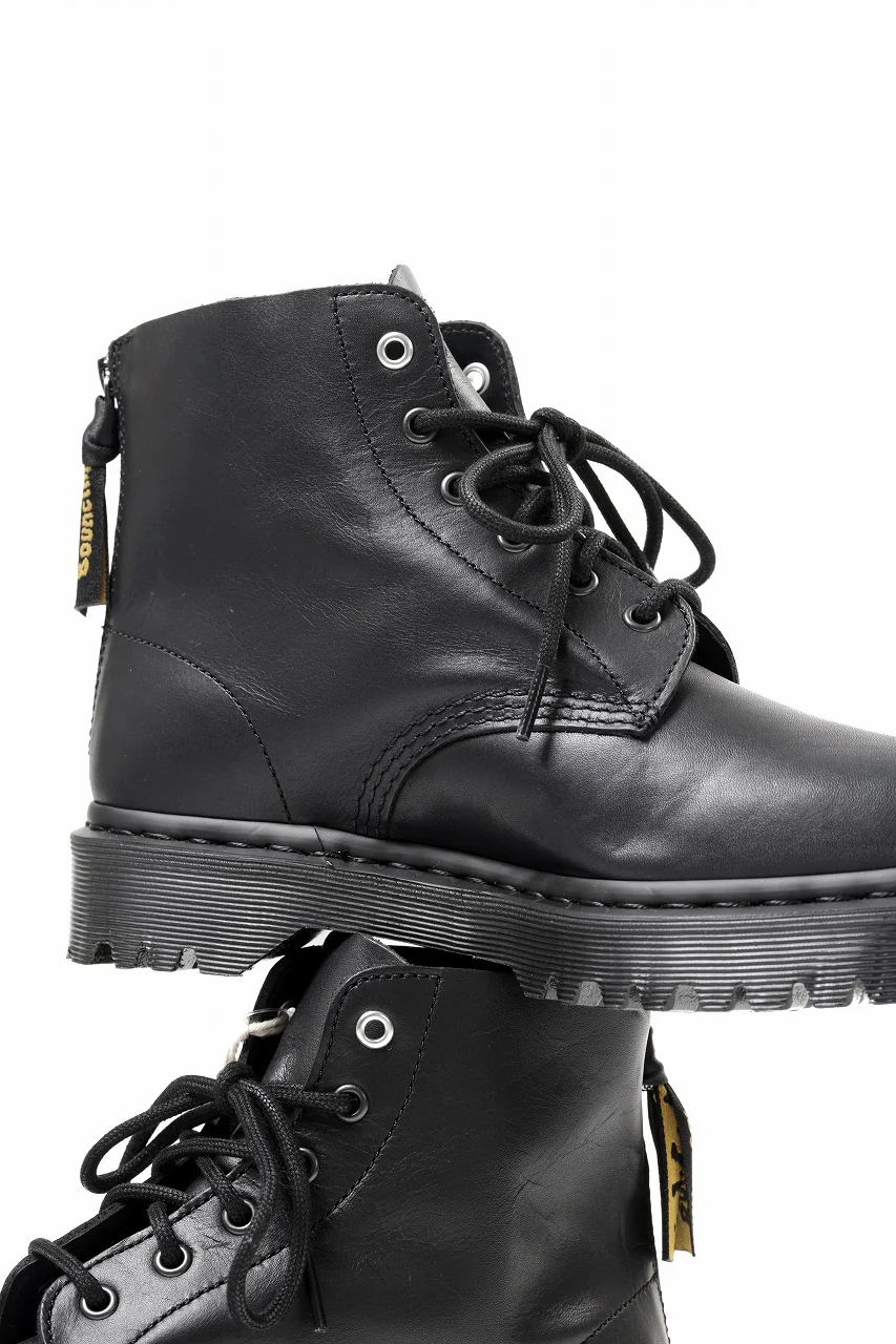 Y's x Dr. Martens 6 EYES BACK ZIP BOOTS 101 / CLASSIC CALF LEATHER (BLACK) - Image 16