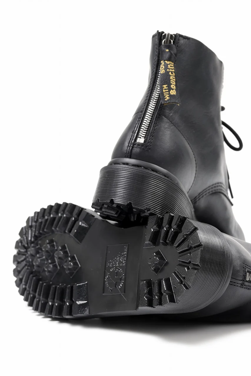 Y's x Dr. Martens 6 EYES BACK ZIP BOOTS 101 / CLASSIC CALF LEATHER (BLACK) - Image 17