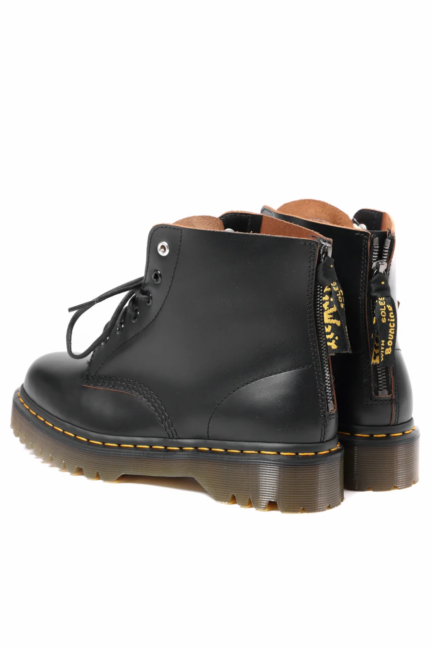Y's x Dr. Martens 6-EYES BACK ZIP BOOTS 101 / VINTAGE SMOOTH (BLACK) - Image 8