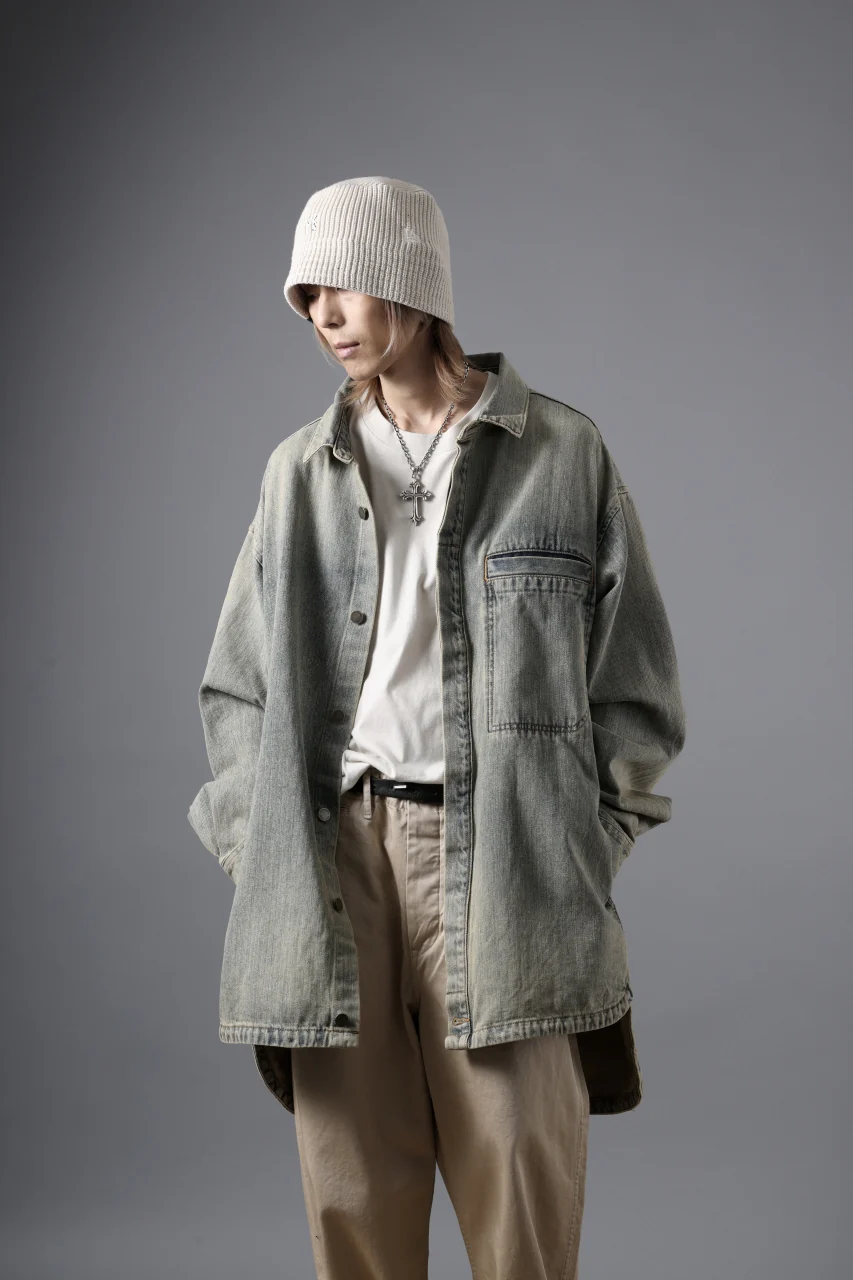 Y's x New Era® KNIT BUCKET OUTLINE HAT (OFF WHITE) - Image 13