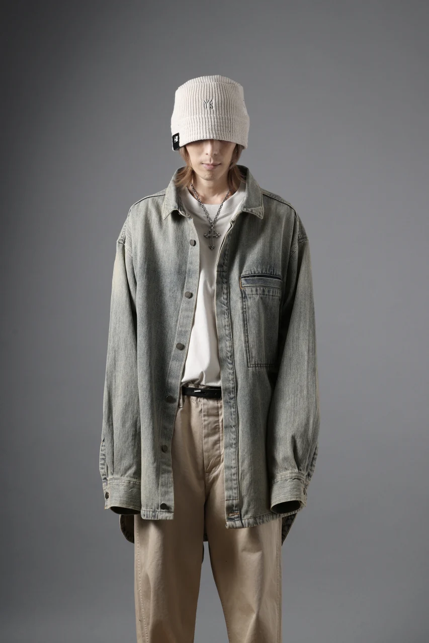 Y's x New Era® KNIT BUCKET OUTLINE HAT (OFF WHITE) - Image 14