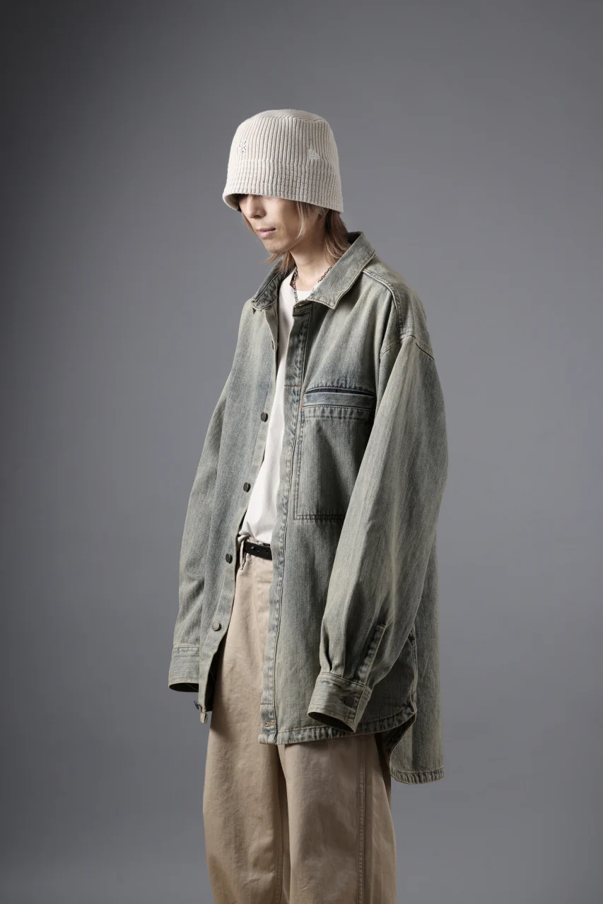 Y's x New Era® KNIT BUCKET OUTLINE HAT (OFF WHITE) - Image 15