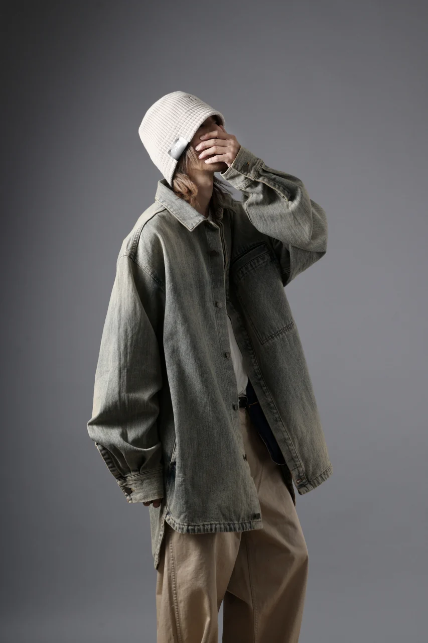 Y's x New Era® KNIT BUCKET OUTLINE HAT (OFF WHITE) - Image 16