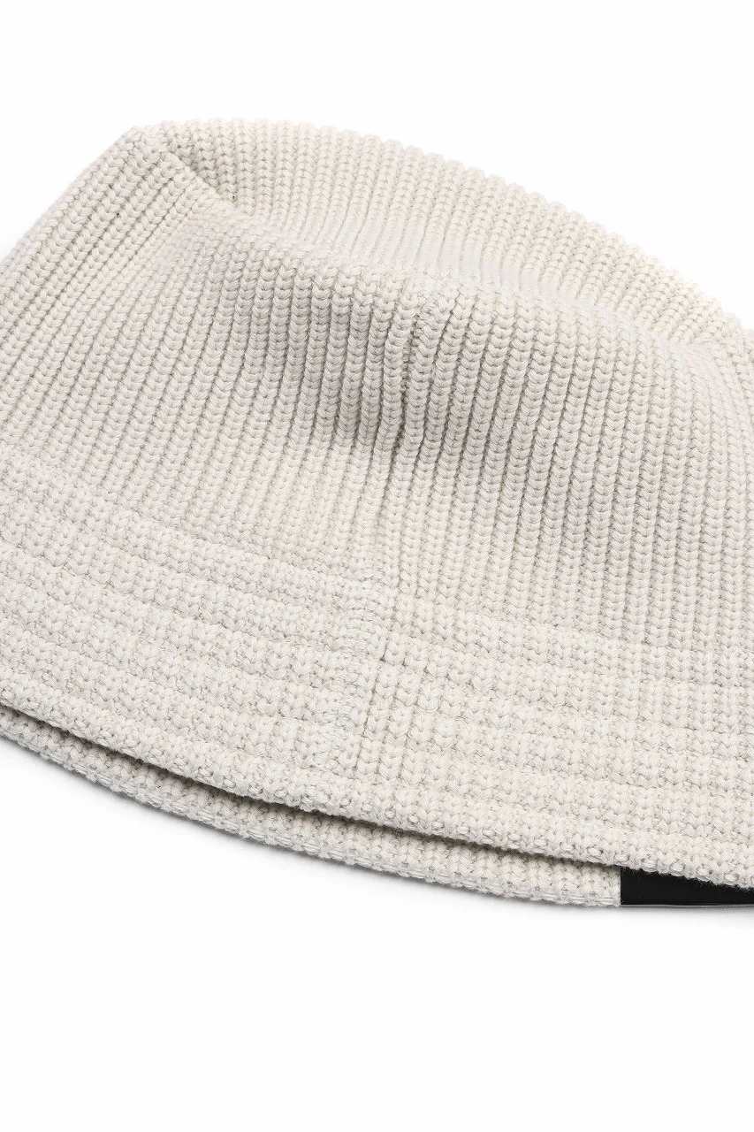 Y's x New Era® KNIT BUCKET OUTLINE HAT (OFF WHITE) - Image 8