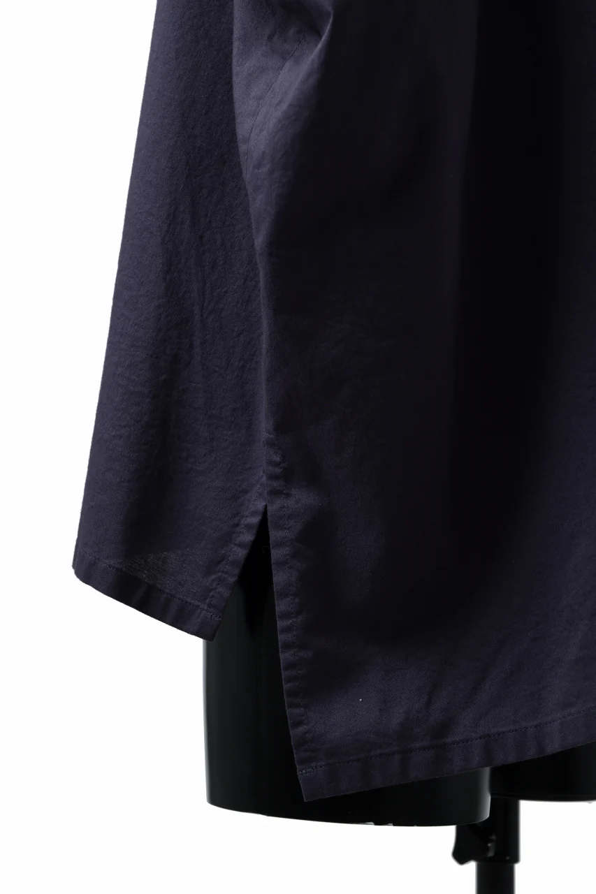 Y's ROLLED UP SLEEVE SHIRT BLOUSE / THIN TWILL (NAVY) - Image 14