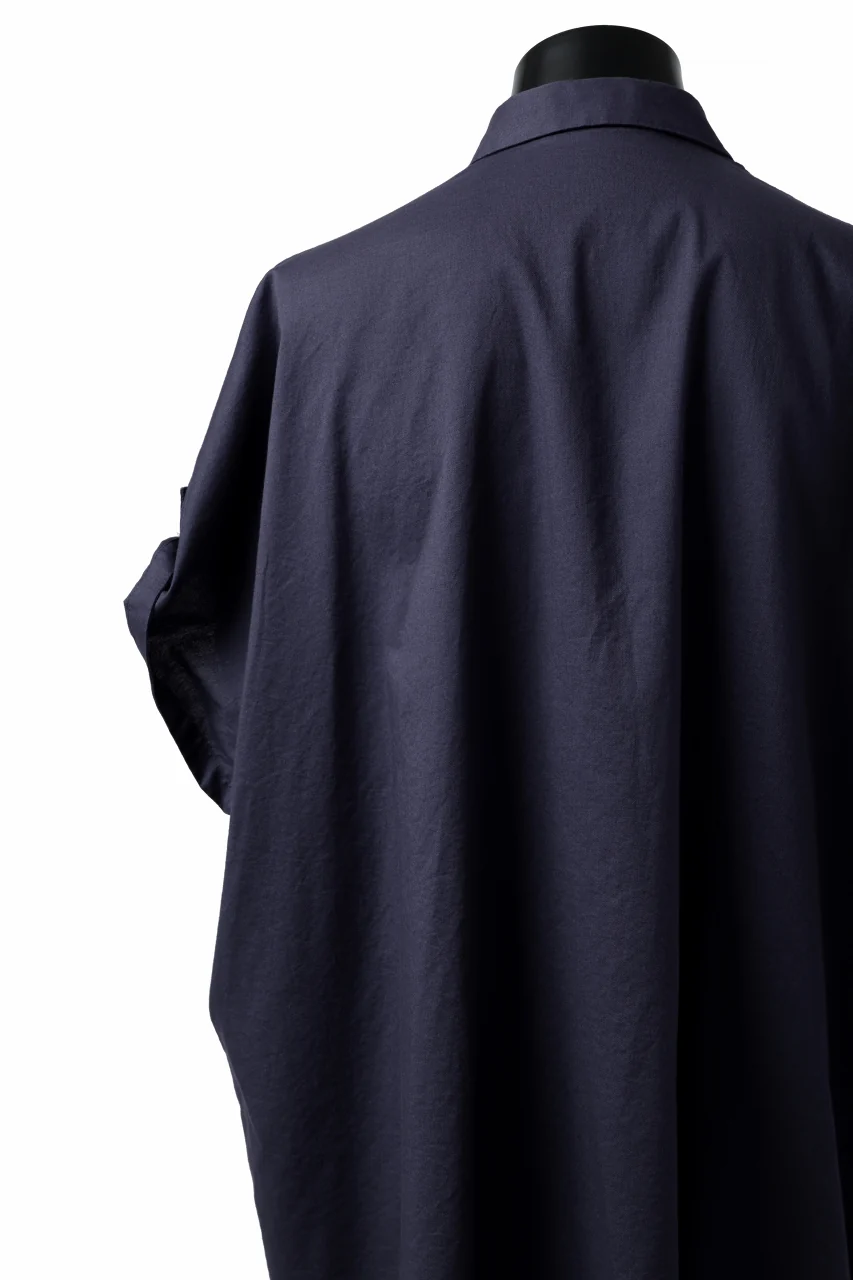 Y's ROLLED UP SLEEVE SHIRT BLOUSE / THIN TWILL (NAVY) - Image 15