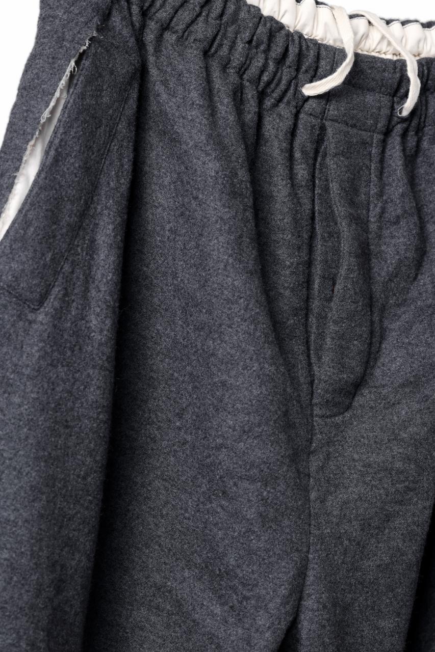 YUTA MATSUOKA baggy pants /compressed wool jersey (dark gray) - Image 11