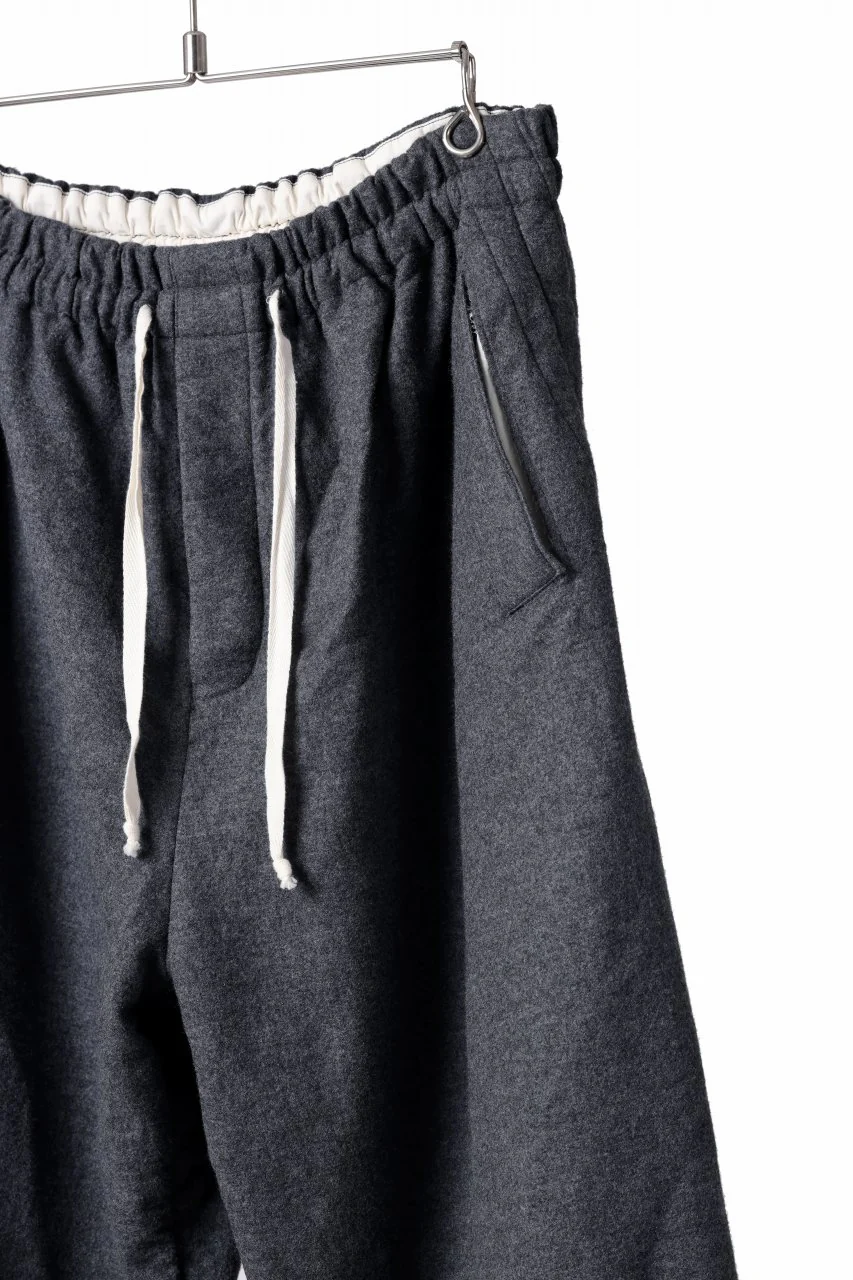 YUTA MATSUOKA baggy pants /compressed wool jersey (dark gray) - Image 12