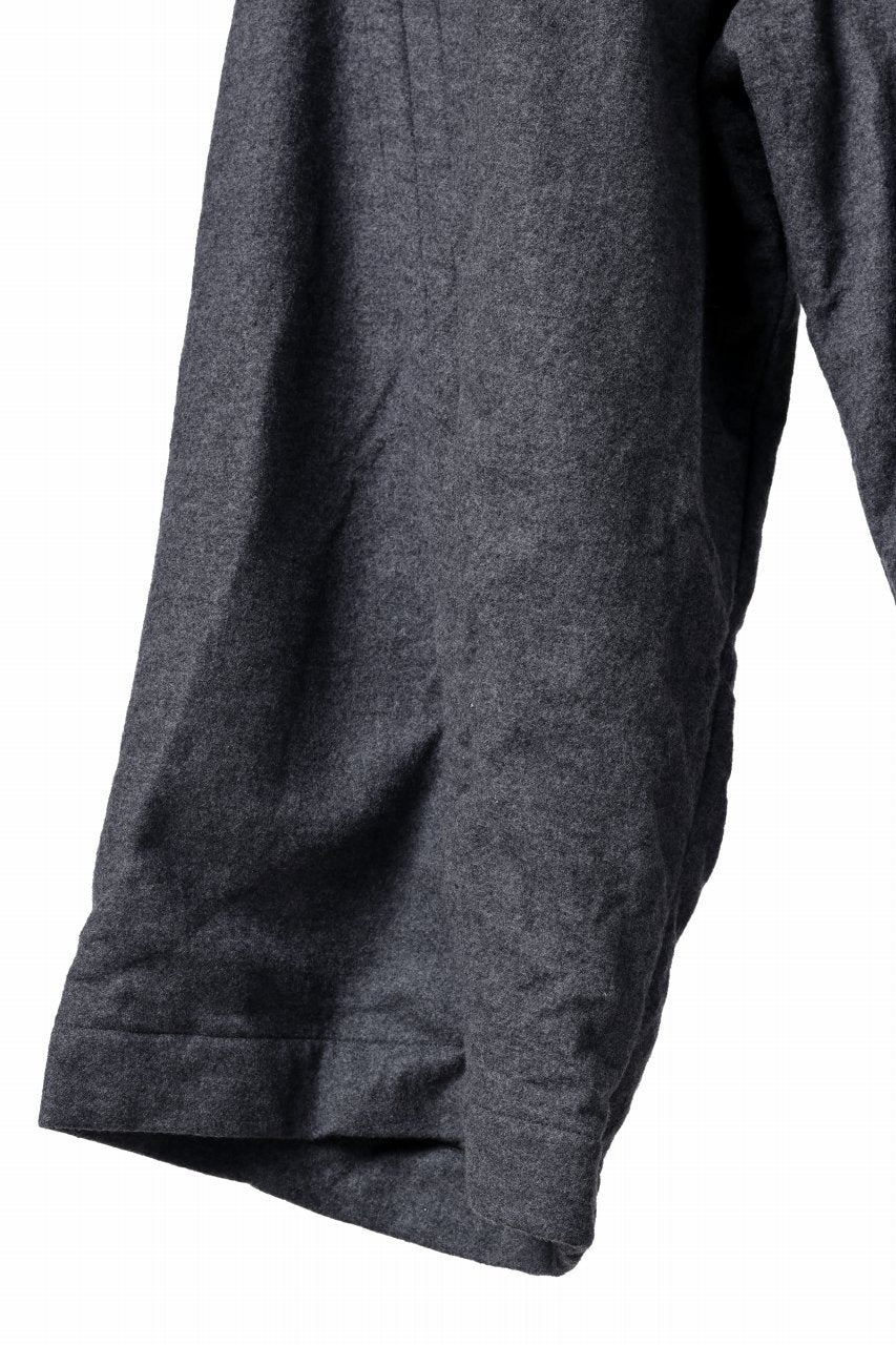 YUTA MATSUOKA baggy pants /compressed wool jersey (dark gray) - Image 13
