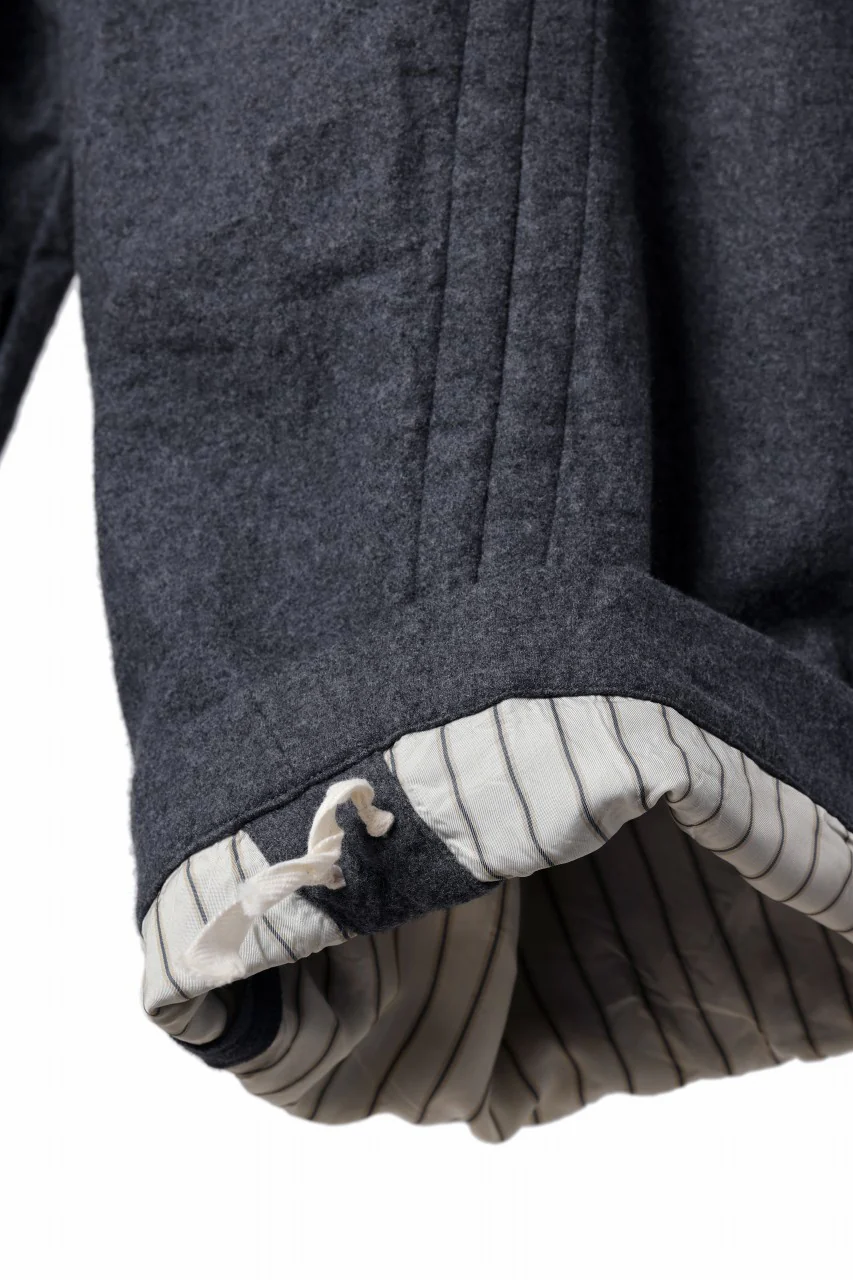 YUTA MATSUOKA baggy pants /compressed wool jersey (dark gray) - Image 16