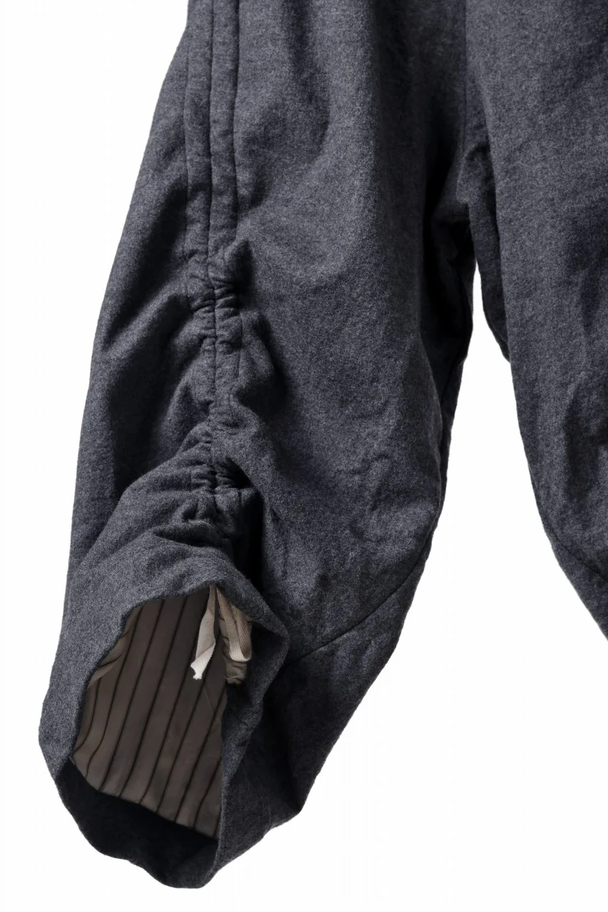 YUTA MATSUOKA baggy pants /compressed wool jersey (dark gray) - Image 17