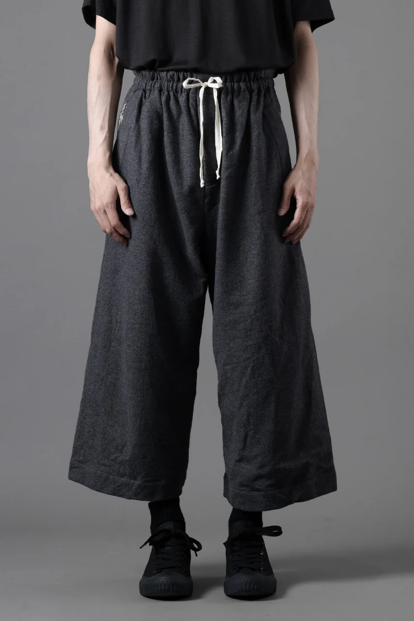 YUTA MATSUOKA baggy pants /compressed wool jersey (dark gray) - Image 18