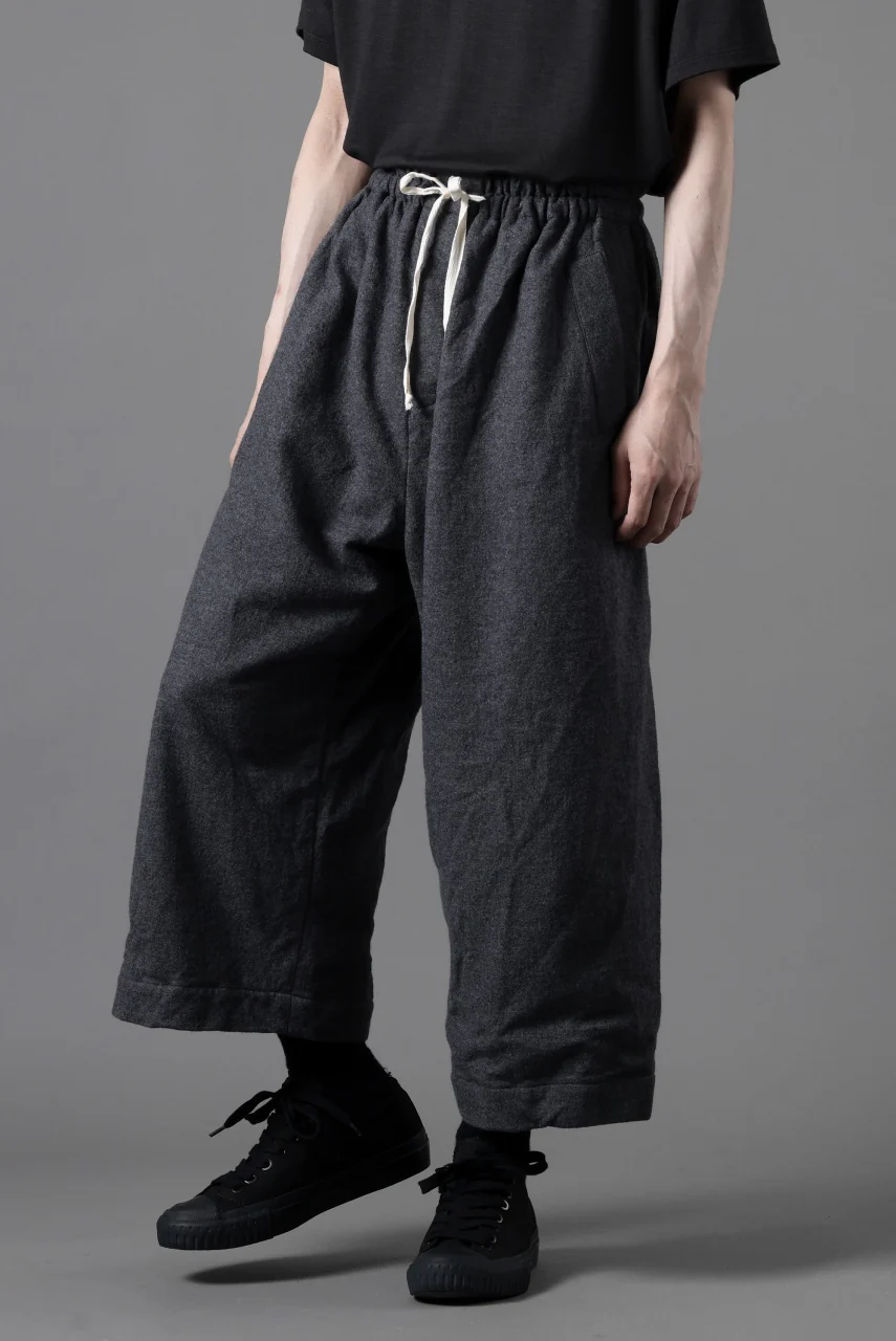YUTA MATSUOKA baggy pants /compressed wool jersey (dark gray) - Image 19