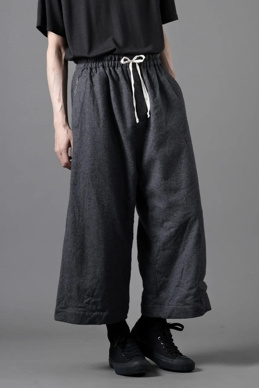 YUTA MATSUOKA baggy pants /compressed wool jersey (dark gray) - Image 21