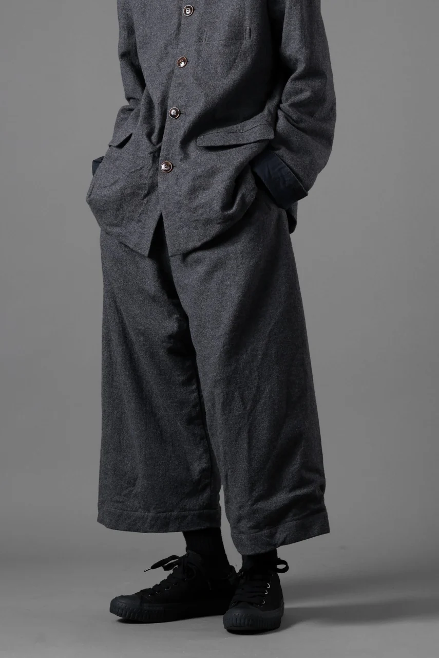YUTA MATSUOKA baggy pants /compressed wool jersey (dark gray) - Image 23