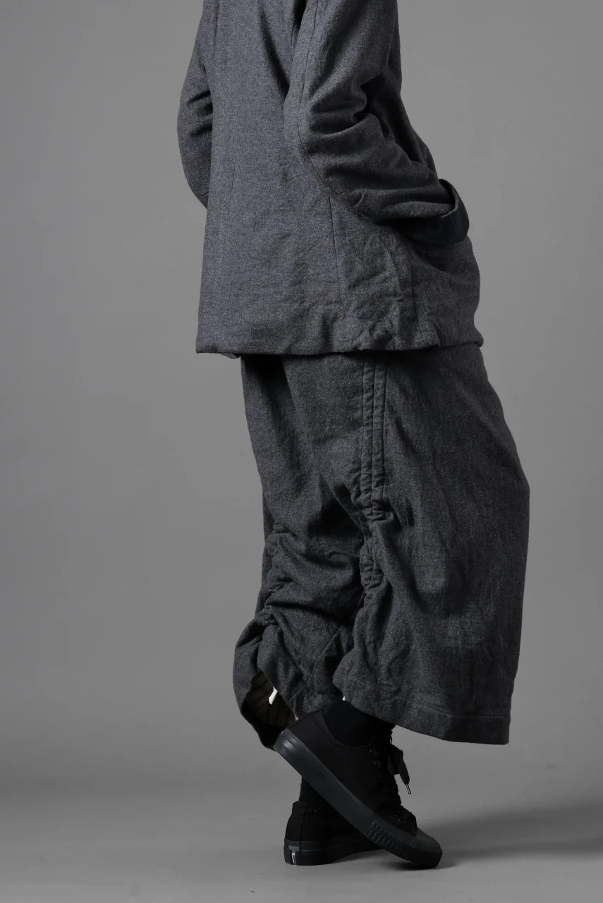 YUTA MATSUOKA baggy pants /compressed wool jersey (dark gray) - Image 24
