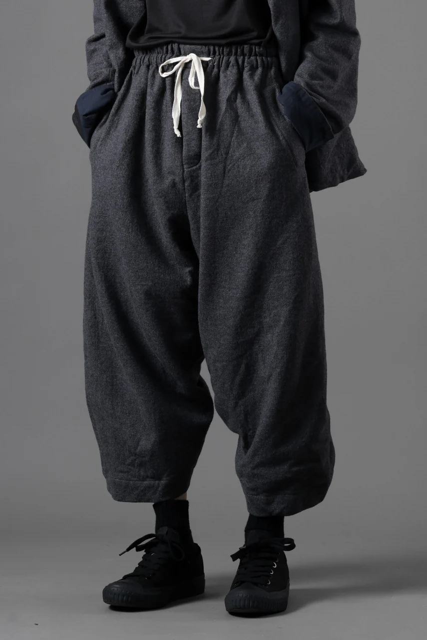 YUTA MATSUOKA baggy pants /compressed wool jersey (dark gray) - Image 25