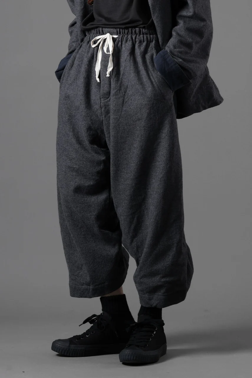 YUTA MATSUOKA baggy pants /compressed wool jersey (dark gray) - Image 26