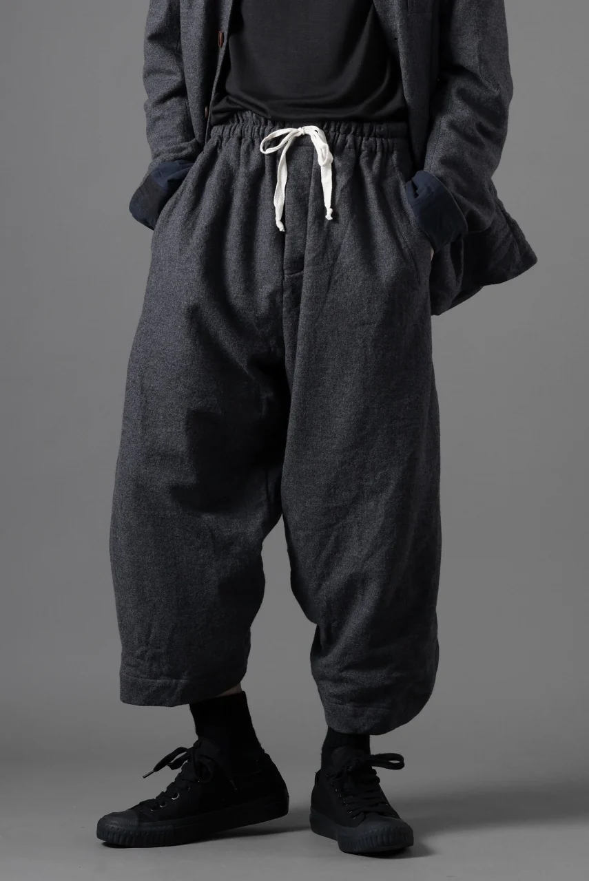 YUTA MATSUOKA baggy pants /compressed wool jersey (dark gray) - Image 27