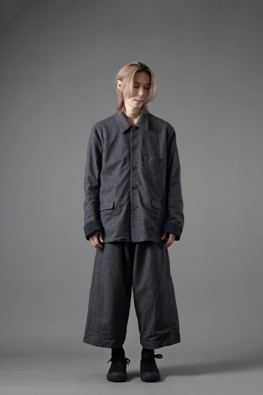 YUTA MATSUOKA baggy pants /compressed wool jersey (dark gray) - Image 34