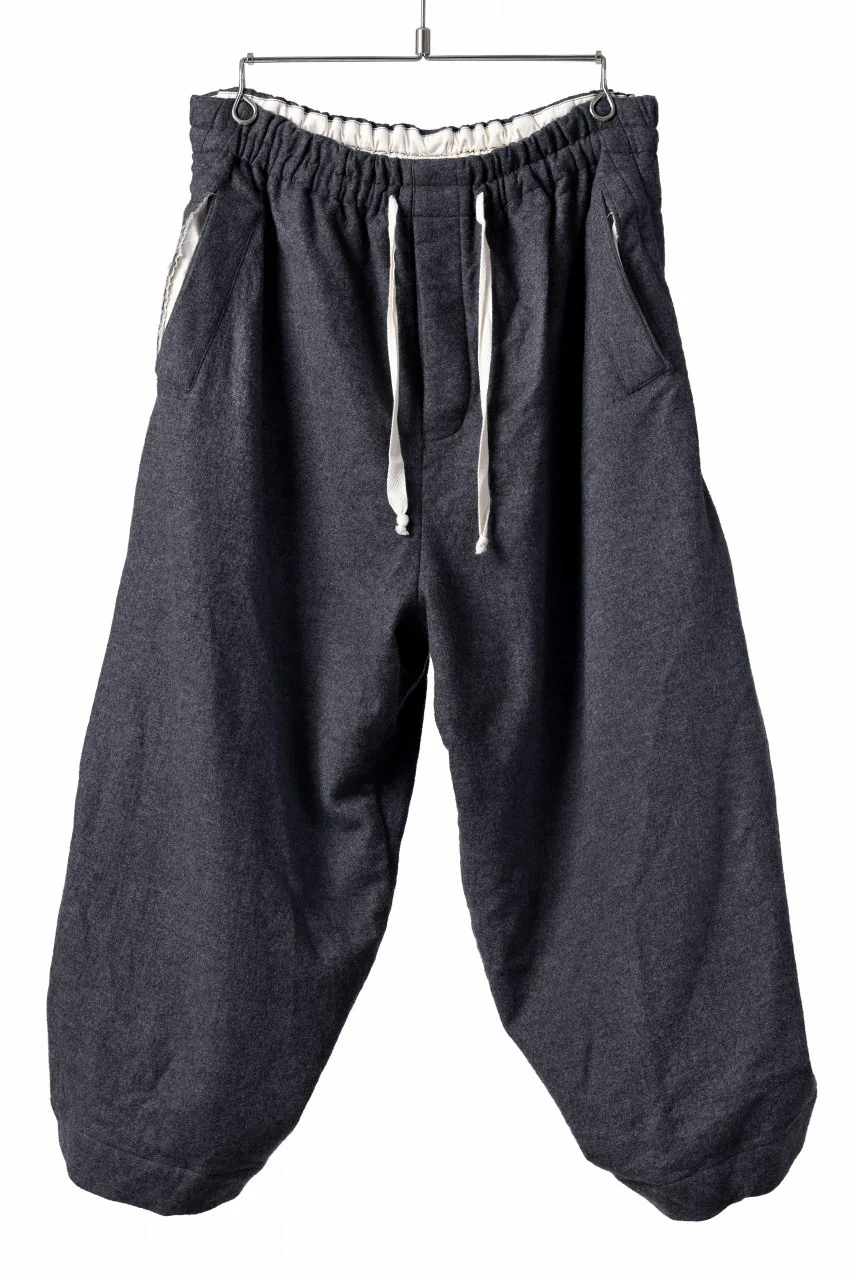 YUTA MATSUOKA baggy pants /compressed wool jersey (dark gray) - Image 4