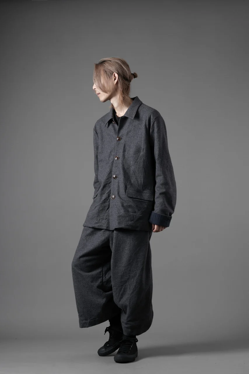YUTA MATSUOKA baggy pants /compressed wool jersey (dark gray) - Image 42