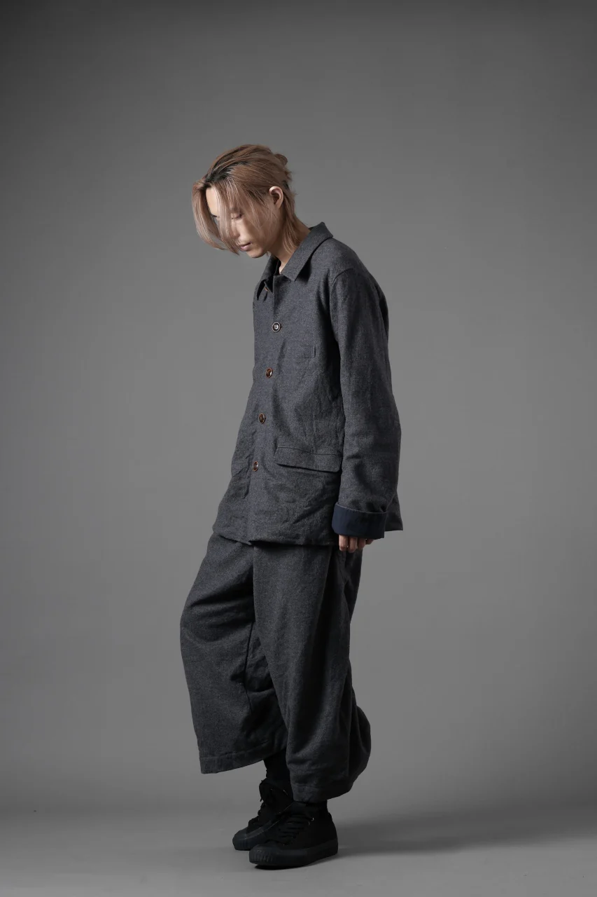 YUTA MATSUOKA baggy pants /compressed wool jersey (dark gray) - Image 43