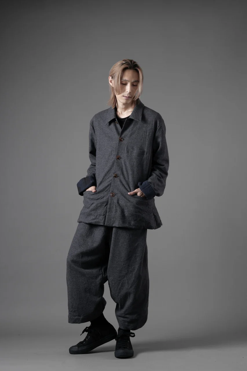 YUTA MATSUOKA baggy pants /compressed wool jersey (dark gray) - Image 44