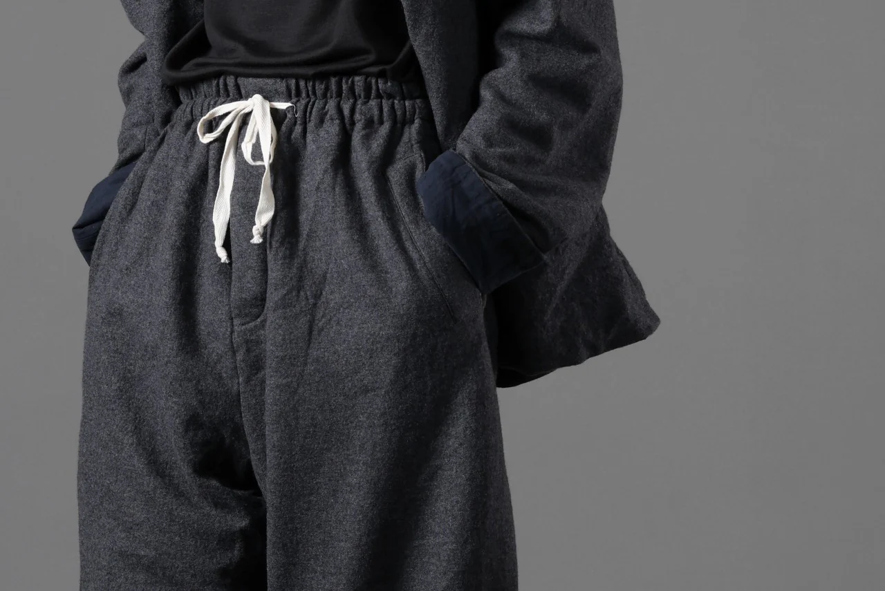 YUTA MATSUOKA baggy pants /compressed wool jersey (dark gray) - Image 48